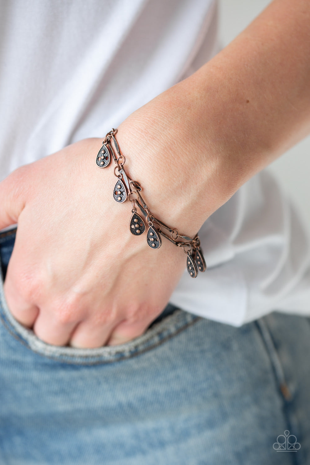 Gypsy Glee - Copper Paparazzi Bracelet (PZ-3238)