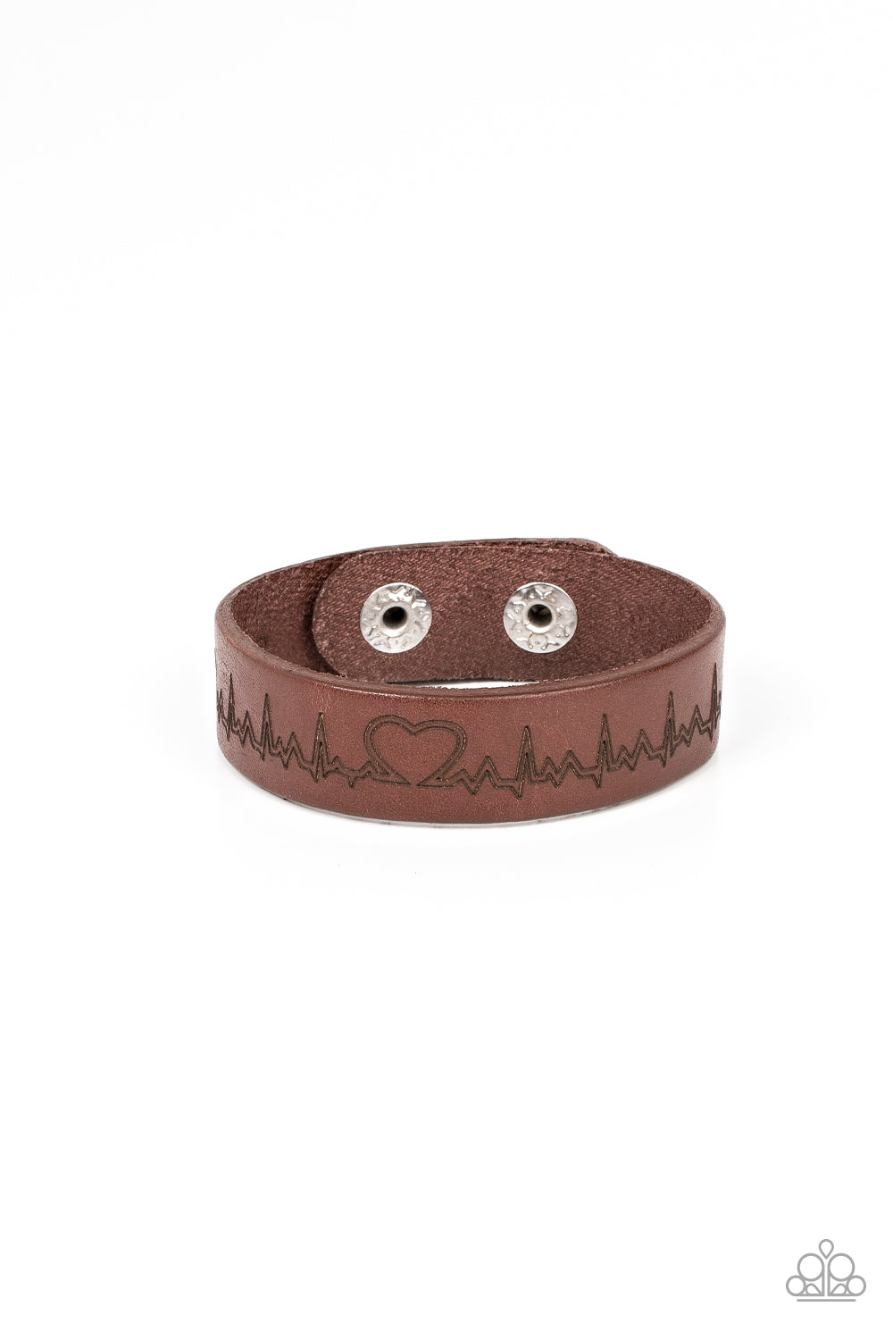 Haute Heartbeat - Brown Paparazzi Wrap Bracelet (W162)