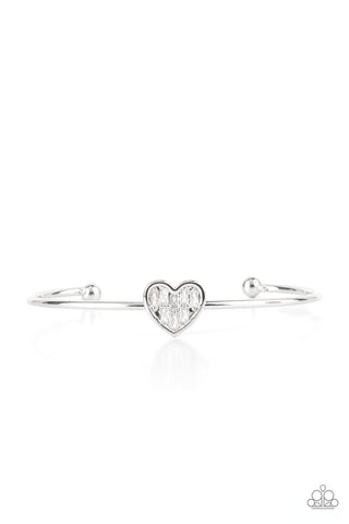 Heart of Ice - White Paparazzi Bracelet (#2165)