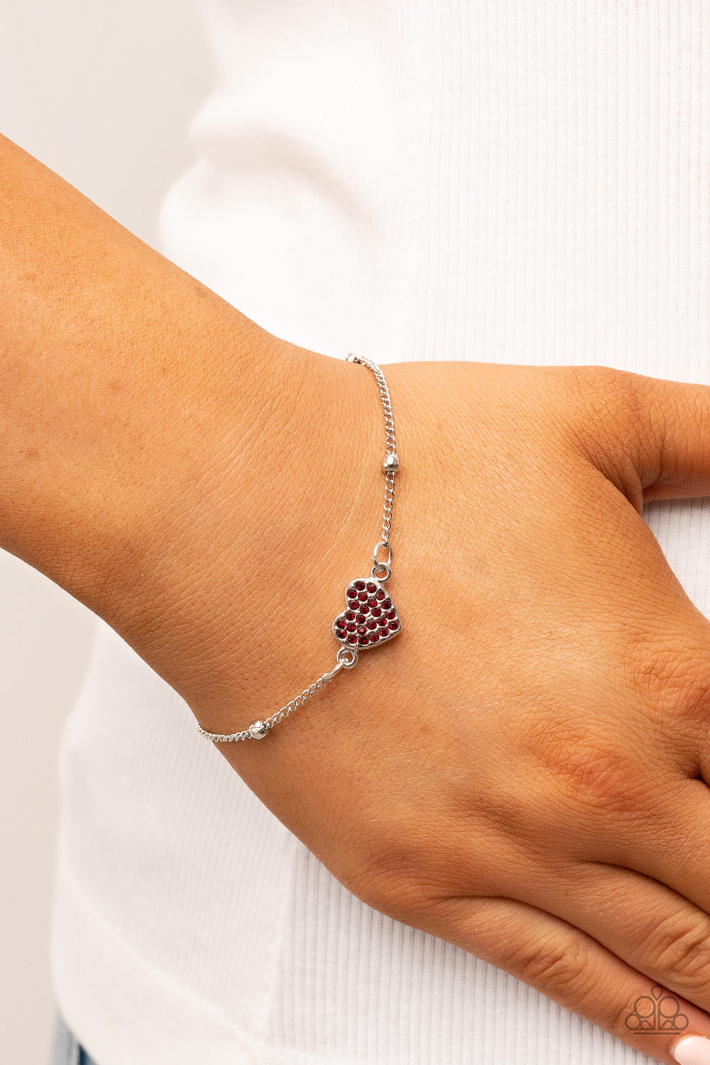 Heartachingly Adorable - Red Paparazzi Bracelet (#4718)