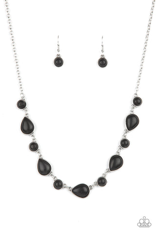 Heavenly Teardrops - Black Paparazzi Necklace