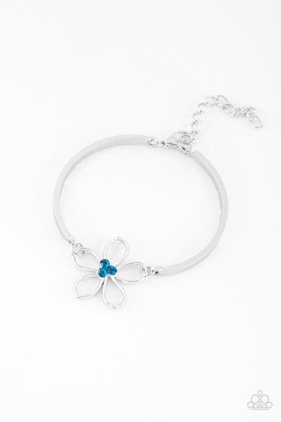 Hibiscus Hipster - Blue Paparazzi Bracelet (#2775)