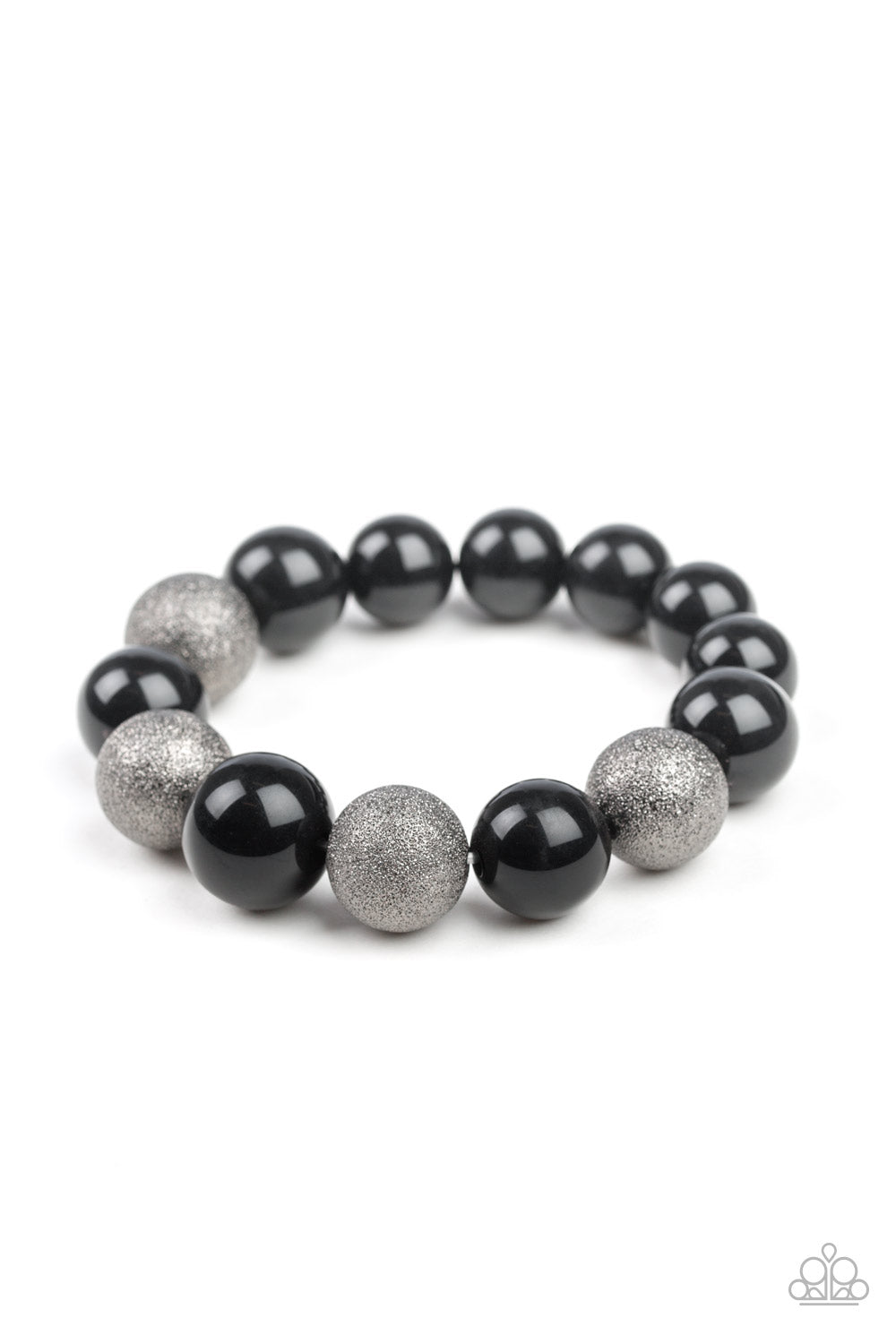 Humble Hustle - Black-Paparazzi Bracelet (#1289)