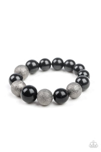 Humble Hustle - Black-Paparazzi Bracelet (#1289)