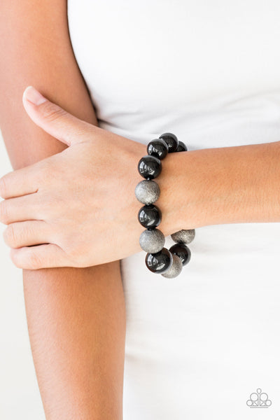 Humble Hustle - Black-Paparazzi Bracelet (#1289)