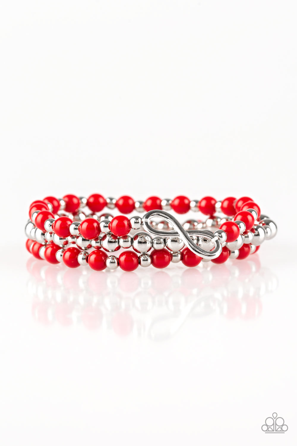 Immeasurably Infinite - Red-Paparazzi Bracelet (#1429)