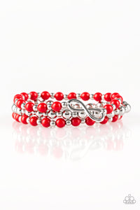 Immeasurably Infinite - Red-Paparazzi Bracelet (#1429)