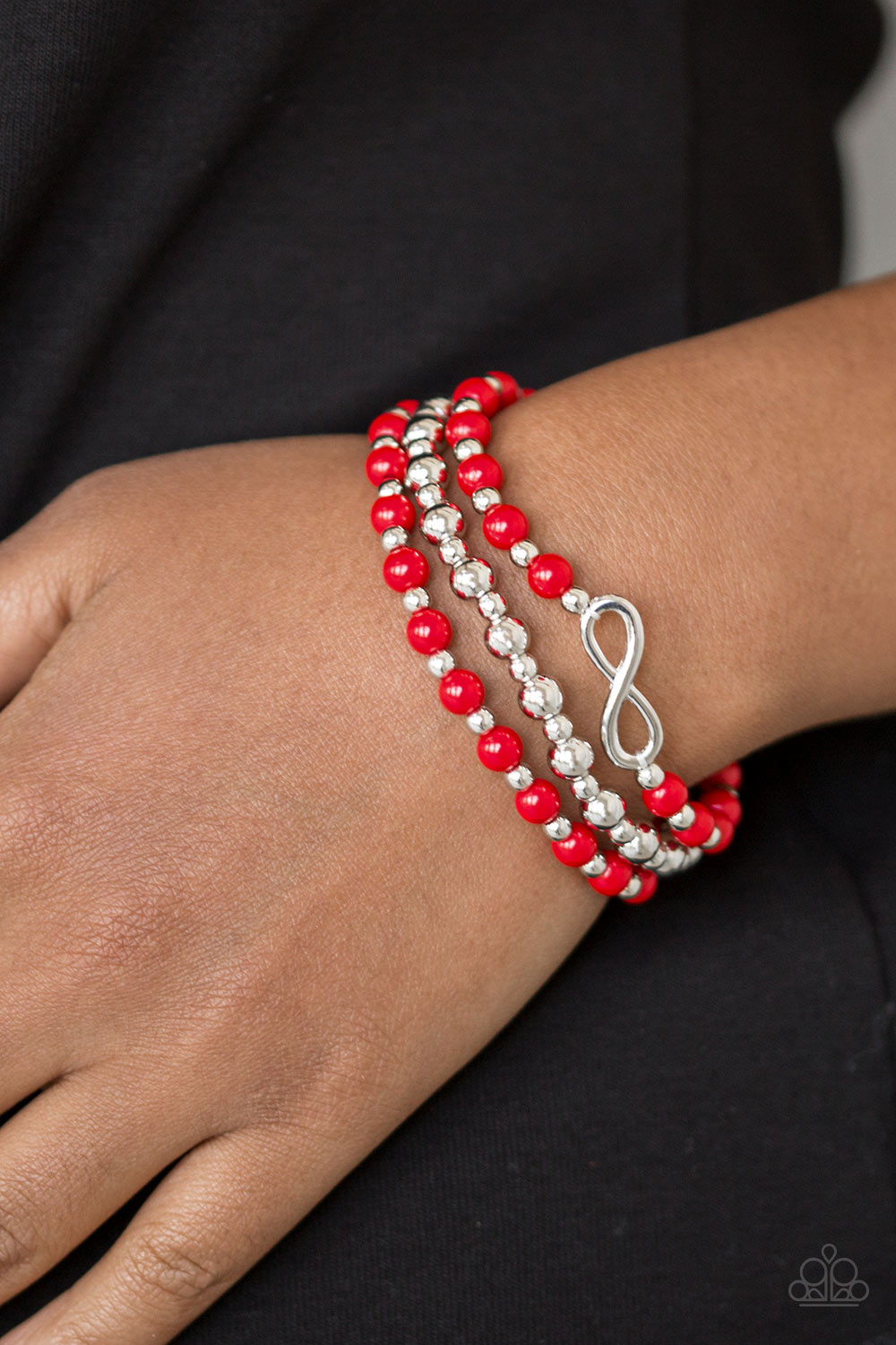 Immeasurably Infinite - Red-Paparazzi Bracelet (#1429)