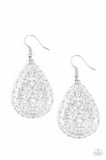 Indie Idol - White-Paparazzi Earrings (PZ-1317)
