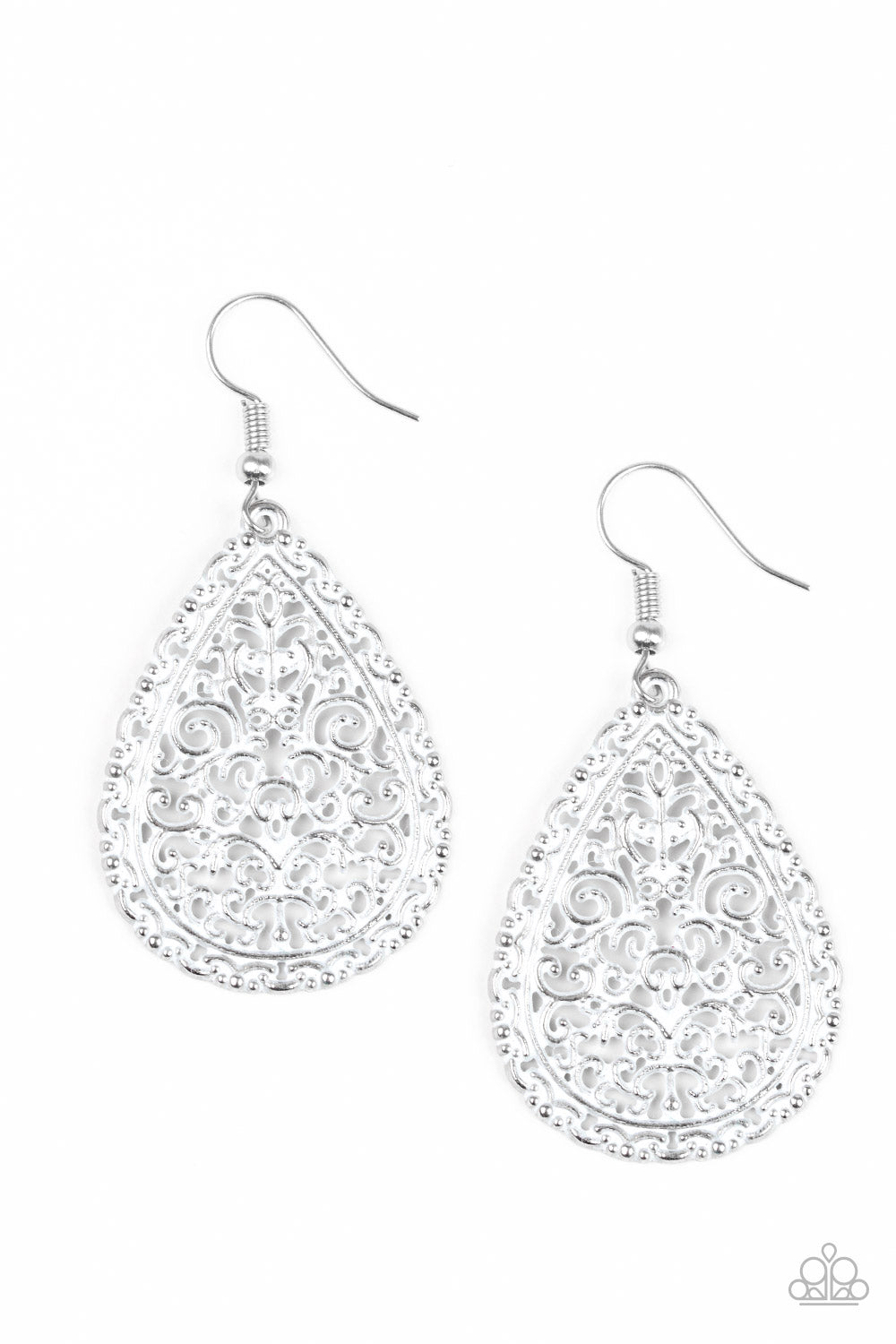 Indie Idol - White-Paparazzi Earrings (PZ-1317)