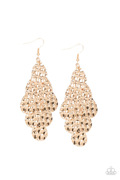 Instant Incandescence - Gold Paparazzi Earrings