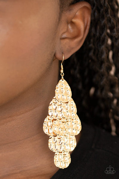 Instant Incandescence - Gold Paparazzi Earrings