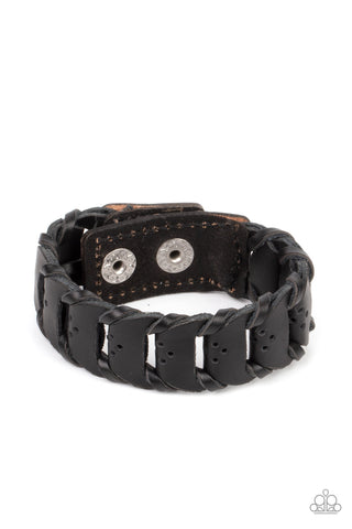 Knocked for a Loop - Black Paparazzi Wrap Bracelet