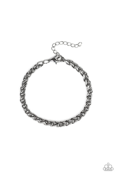 Knocked It Out Of The Park - Black Paparazzi Men's Bracelet (#2279)