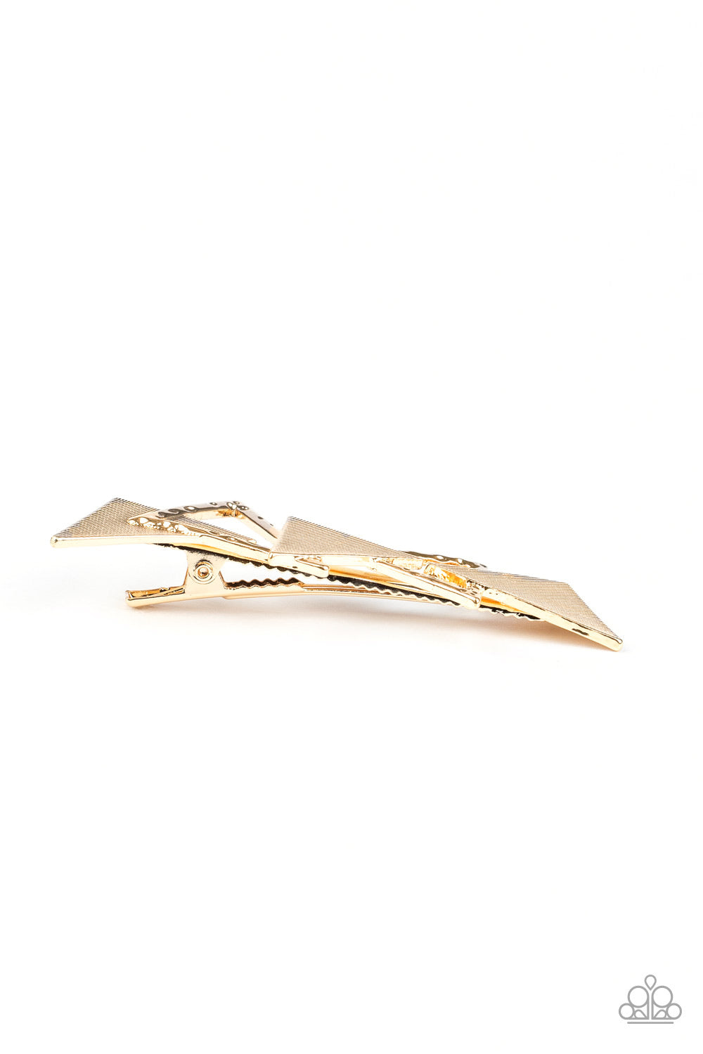Know All The TRIANGLES - Gold Paparazzi Hair Accessories (#1928)