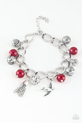 Lady Love Dove - Red-Paparazzi Bracelet (#1489)