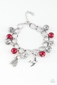 Lady Love Dove - Red-Paparazzi Bracelet (#1489)