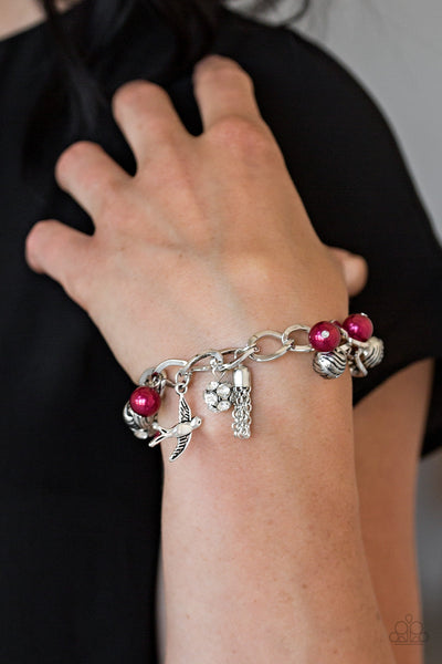Lady Love Dove - Red-Paparazzi Bracelet (#1489)