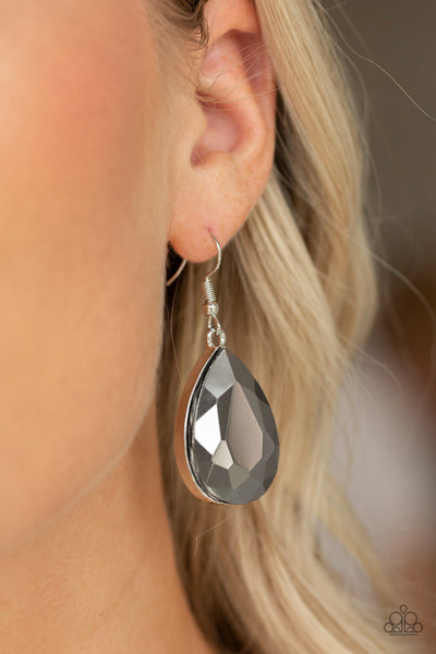 Paparazzi Earrings - Limo Ride - Silver (#1148)