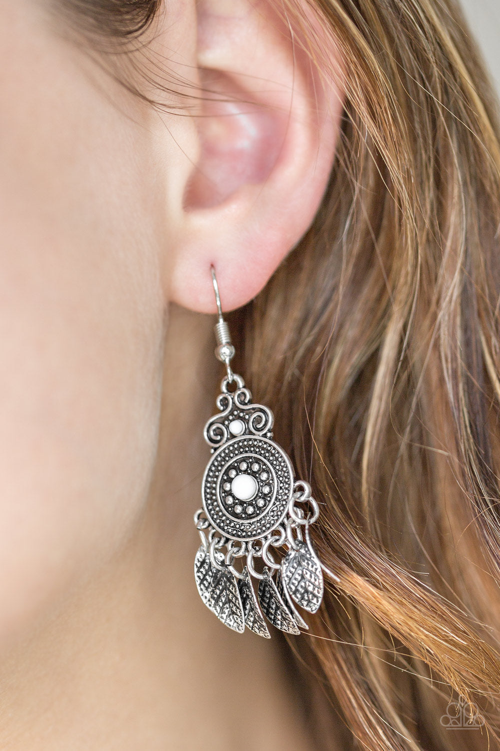 Paparazzi Fishhook Earrings - Lower East WILDSIDE - White (#465)