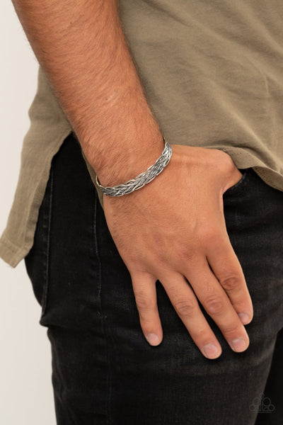 Magnetic Maven - Silver Paparazzi Men's Bracelet