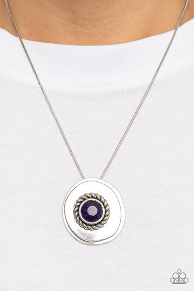 Make Me a MEDALLION-aire - Purple Paparazzi Necklace (#4887)