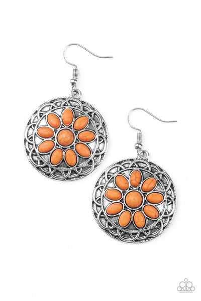 Paparazzi Earrings - Mesa Oasis - Orange (#345)