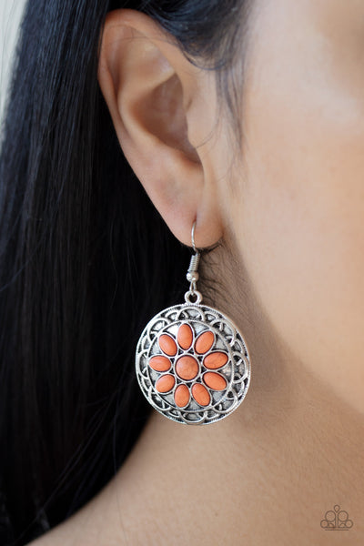 Paparazzi Earrings - Mesa Oasis - Orange (#345)