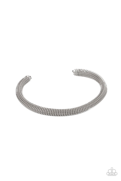 Metro Machiavellian - Silver Paparazzi Men's Bracelet