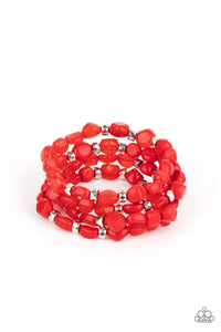 Nice GLOWING! - Red Paparazzi Bracelet (#4748)