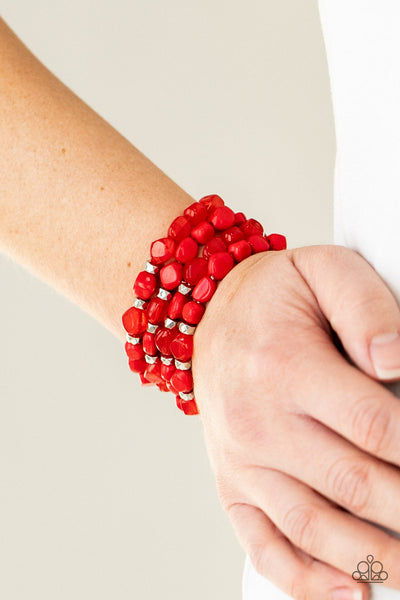 Nice GLOWING! - Red Paparazzi Bracelet (#4748)