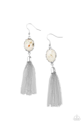 Oceanic Opalescence - White Paparazzi Earrings