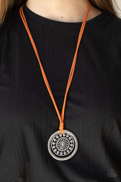 One MANDALA Show - Orange Paparazzi Necklace