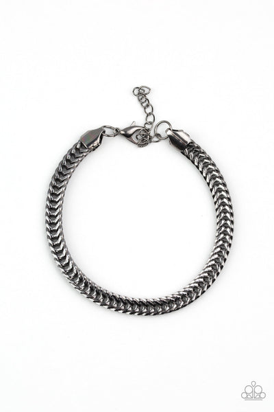 One-Two Knockout - Black Paparazzi Men's Bracelet
