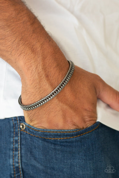 One-Two Knockout - Black Paparazzi Men's Bracelet