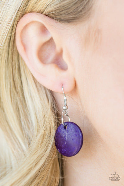 Paparazzi Short Wood Necklace - Pacific Paradise - Purple