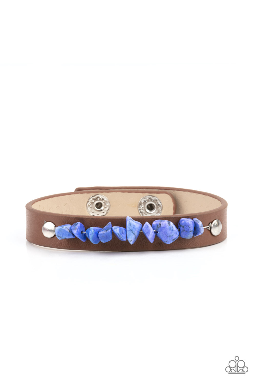 Pebble Paradise - Blue Paparazzi Wrap Bracelet (W112)