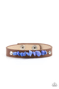 Pebble Paradise - Blue Paparazzi Wrap Bracelet (W112)