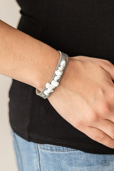 Pebble Paradise - Silver Paparazzi Wrap Bracelet