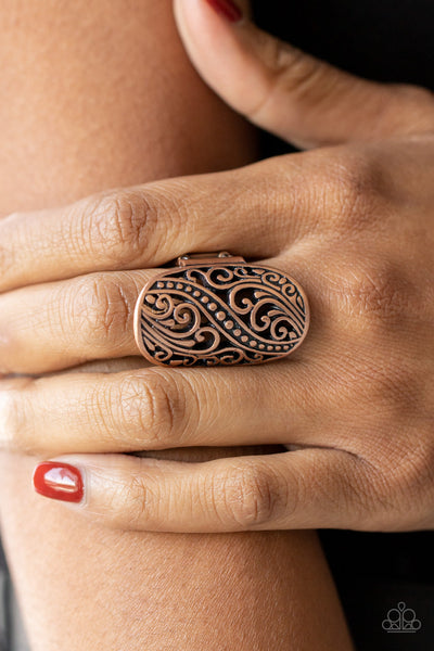 Pier Paradise - Copper Paparazzi Ring (R284)