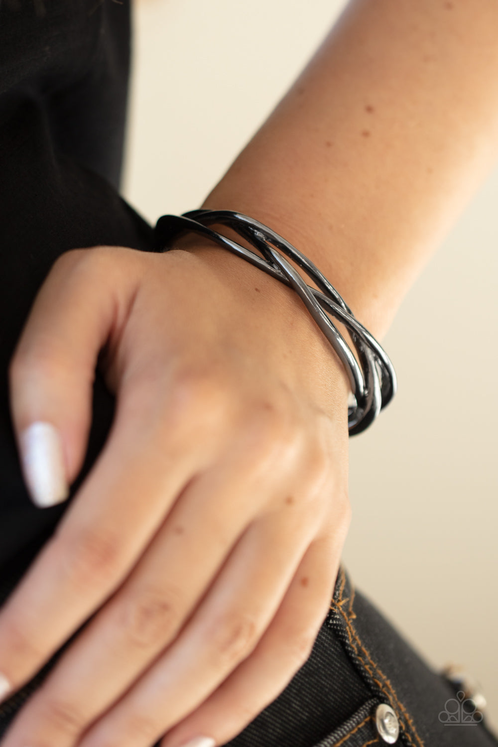 PLAIT Tectonics - Black Paparazzi Bracelet (PZ-043)