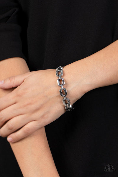 Powerhouse Plunder - Silver Paparazzi Bracelet