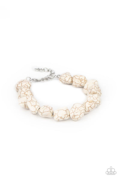 Prehistoric Paradise - White Paparazzi Bracelet (#2671)