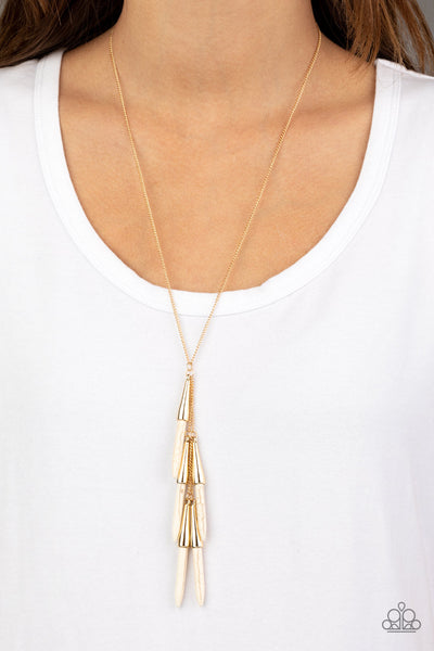 PRIMITIVE and Proper - White Paparazzi Necklace (PZ-603)