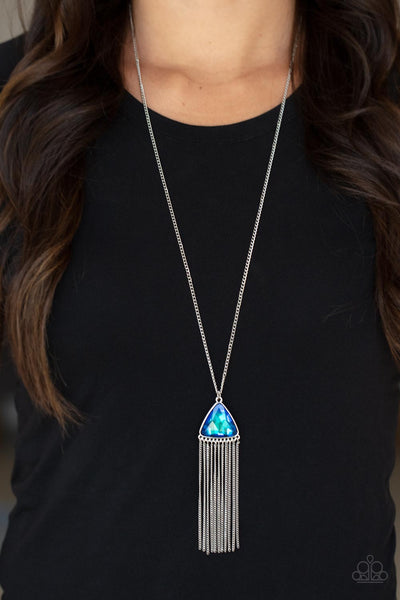 Proudly Prismatic - Blue Paparazzi Necklace (#4486)