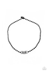 Pull The Ripcord - Black Paparazzi Men's Necklace