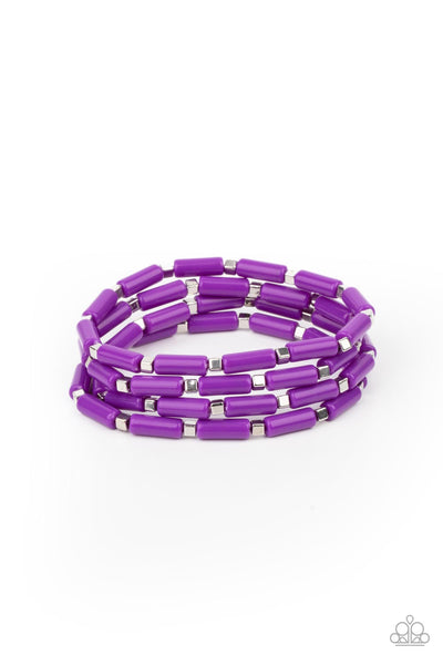 Radiantly Retro - Purple Paparazzi Bracelet (#4412)