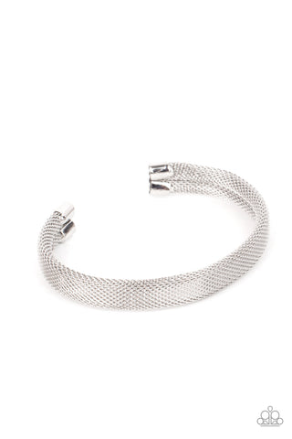 Ready, Willing, and CABLE - Silver Paparazzi Men's Bracelet