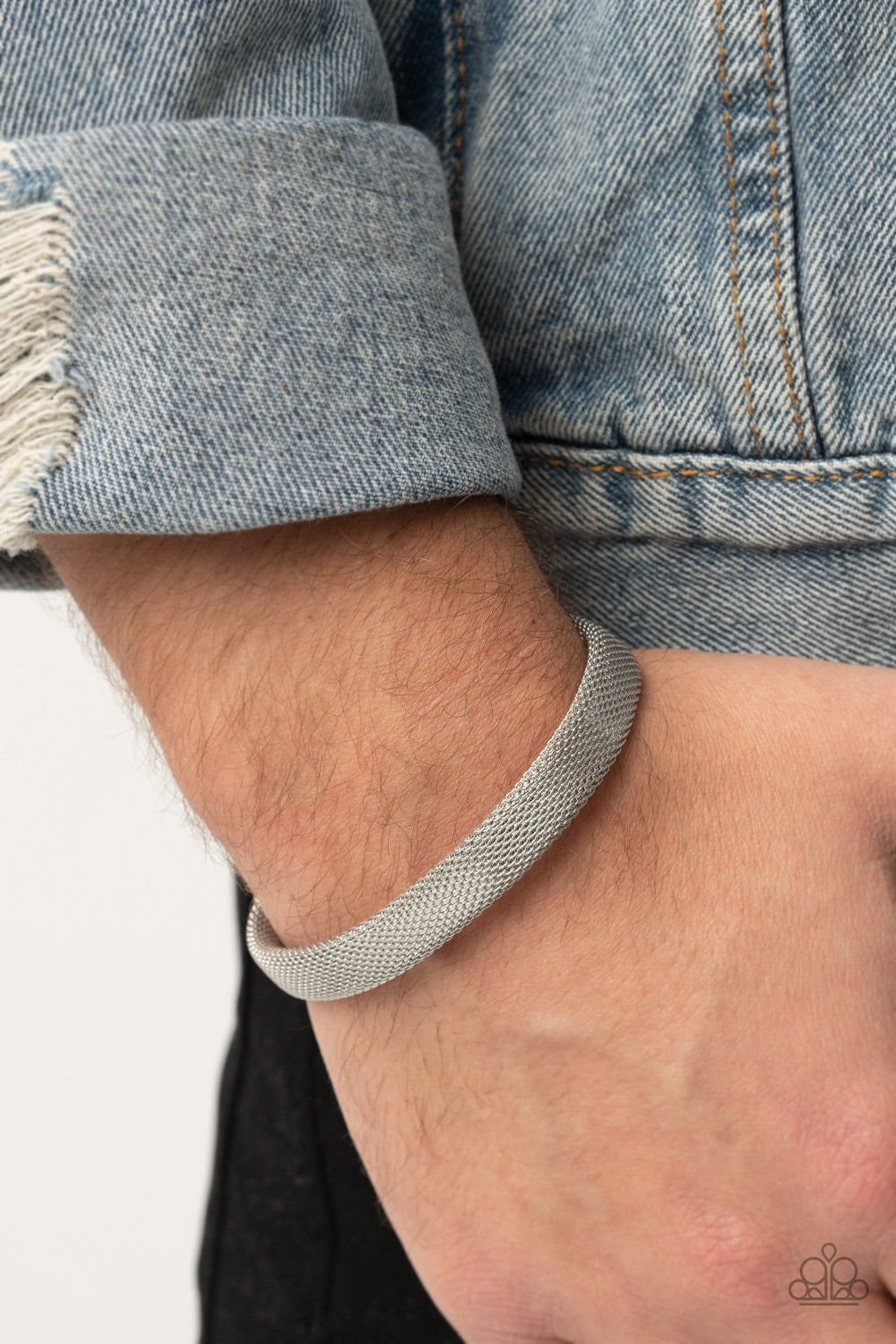 Ready, Willing, and CABLE - Silver Paparazzi Men's Bracelet (PZ-1072)