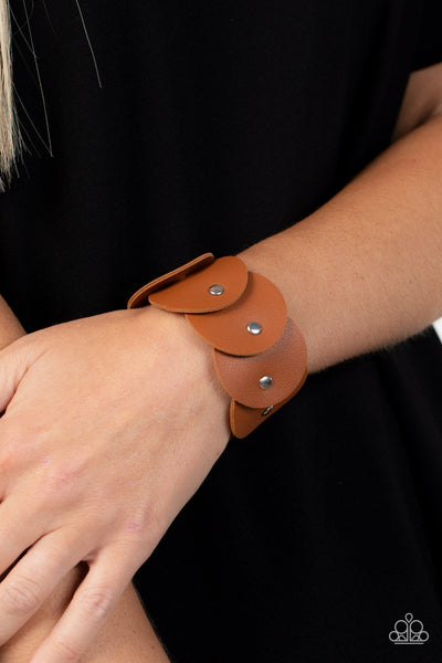 Rhapsodic Roundup - Brown Paparazzi Wrap Bracelet (W174)